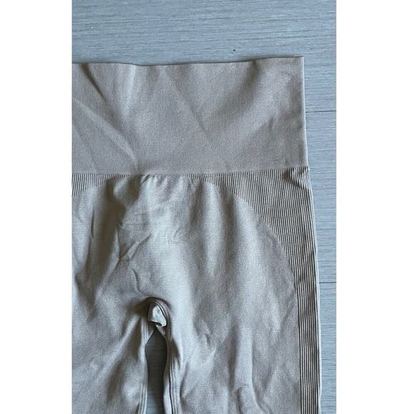 Set Active Nude Ribbed Seamless Athletic Leggings - Picture 4 of 5